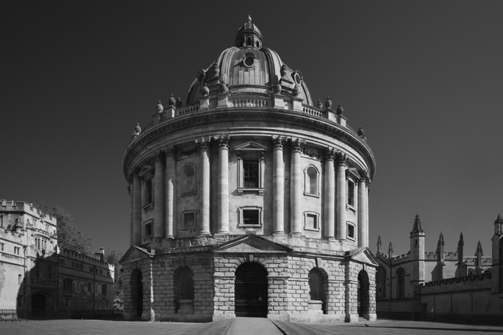 Radcliffe Camera Oxford in black and white