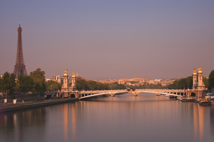 River Seine at Dawn Paris - France