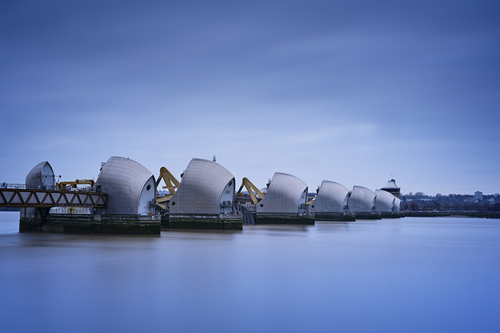 Photograph of Thames Barrier Blue