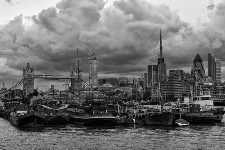 Photograph of Tower Bridge and Houseboats 3