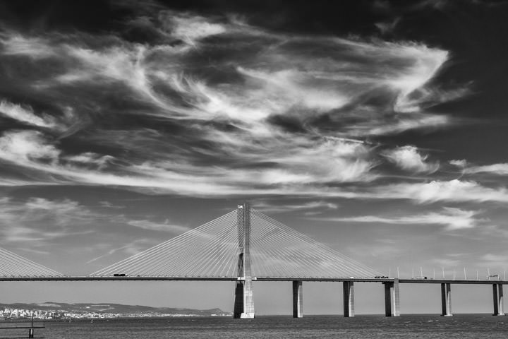 Photograph of Vasco de Gama Bridge Lisbon 1